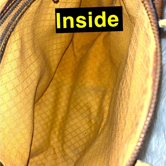 Authenticated Gucci Hand Bag Brown PVC with D rings! You can add a chain/strap - Picture 6 of 12